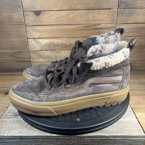 Vans Mens Size US 8 SK8-Hi MTE-1 Brown Gum Sherpa Lace Up Sneakers Casual Shoes - Picture 3 of 10